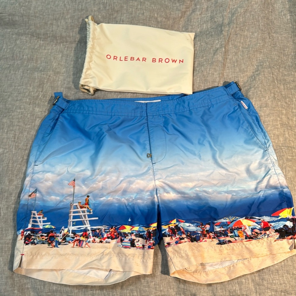 Orlebar Brown Bulldog swimsuit. Worn once. Size 38 with adjustable side tabs.